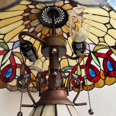 Capulina Tiffany Large Table Lamp 3-Light Desk Light