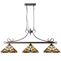 Capulina Tiffany Pool Table Lights 3-Light