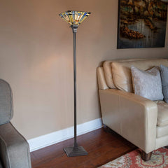 Capulina Tiffany Torchiere Floor Lamp Pole Antique Mission Style