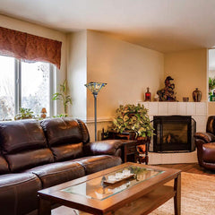 Capulina Tiffany Torchiere Floor Lamp Pole Antique Mission Style