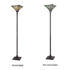 Capulina Tiffany Torchiere Floor Lamp Pole Antique Mission Style