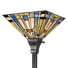 Capulina Tiffany Torchiere Floor Lamp Pole Antique Mission Style