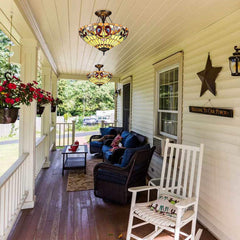 Capulina Tiffany Ceiling Light Pendant Lights 18 Wide 3 Light Victorian Style Chandeliers for Living Room Stairway Foyer Entryway