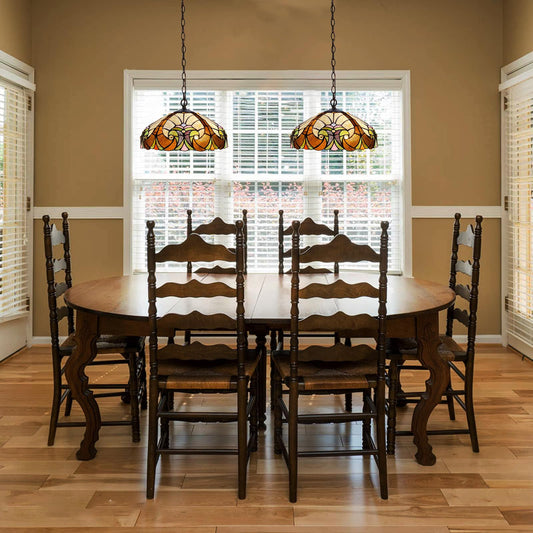 Tiffany Pendant Lights in Dining Rooms