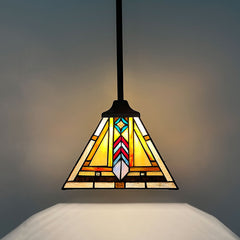 Capulina Tiffany Lamp Firecracker Stained Glass Pendant Lights 8" Wide