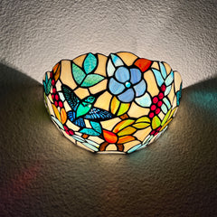 Capulina Tiffany Lamp Grape Style Stained Glass Wall Sconce 2-Light