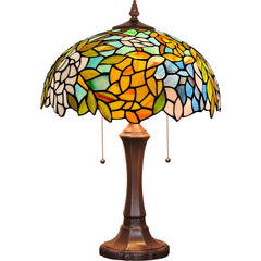 Capulina Tiffany Lamp Wisteria Stained Glass Table Lamp 2-Light