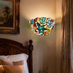 Capulina Tiffany Lamp Grape Style Stained Glass Wall Sconce 2-Light