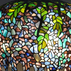 Thatyears Wisteria Tiffany Style Table Lamp – Handcrafted Stained Glass Decorative Lamp for Living Room, Bedroom, Home Office