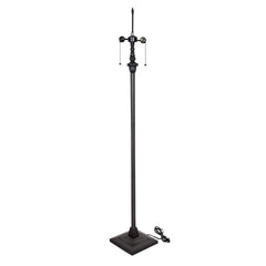 Capulina Tiffany Floor Lamp Base Only Replacement for 16 -24 Inch Wide Lampshade Pole Height 64 Inches Blackish Bronze Finishing Resin Base