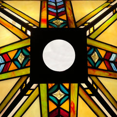Capulina Tiffany Lamp Shade 12 Inches Wide Accessories Replacement Firecracker Style Stained Glass Lampshade for Torchiere Floor Lamp and Pendant Light