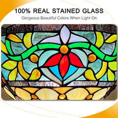 Capulina Tiffany Lamp Antique Rome Stained Glass Torchiere Floor Lamp