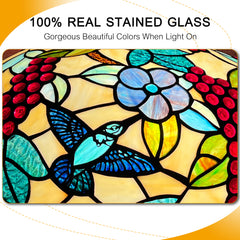 Capulina Tiffany Lamp Grape Style Stained Glass Floor Lamp 2-Light