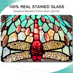 ARTZONE Gorgeous Tiffany Table Lamp Satined Glass Table Lamp