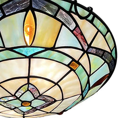 Tiffany Ceiling Lights,Stained Glass Ceiling Light 2-Lights 12 Inch