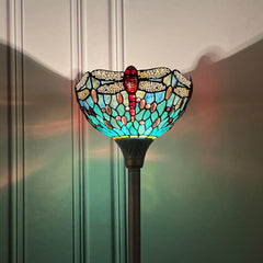ARTZONE Gorgeous Tiffany Torchiere Floor Lamp