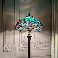 ARTZONE Gorgeous Tiffany Floor Lamp Stained Glass Floor Lamp