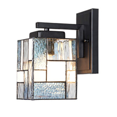 ARTZONE Tiffany Modern Style Wall Sconces 1-Light, Stained Glass Wall Lamp Lighting for Bedroom, Bathroom, Living Room