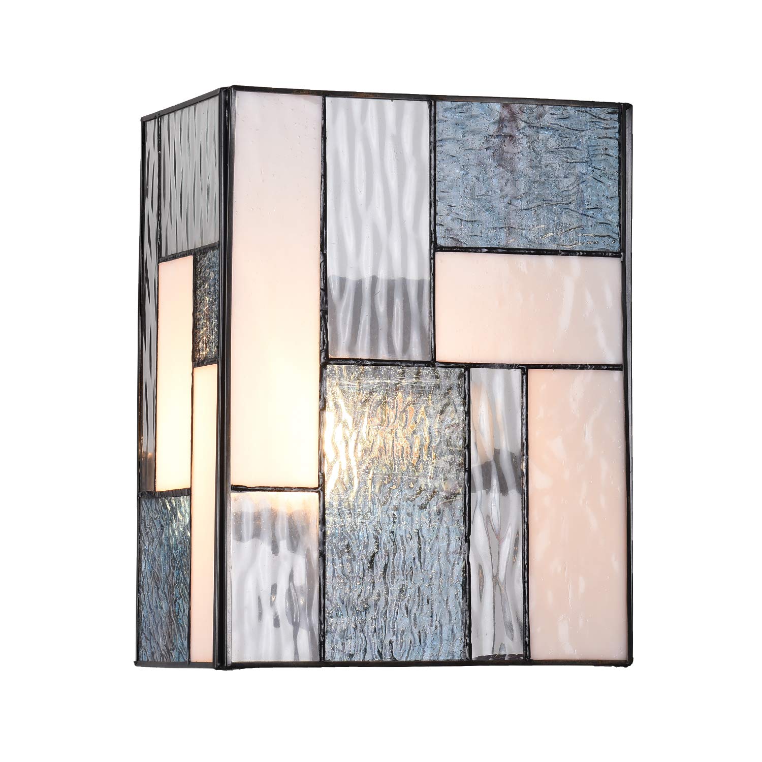 ARTZONE ONE Tiffany Wall Sconces 5.1x7.8x9.8 Inches, Modern Tiffany Style Wall Sconces Stained Glass Wall Light for Bedroom/Bathroom/Livingroom/Corridor/Stairway
