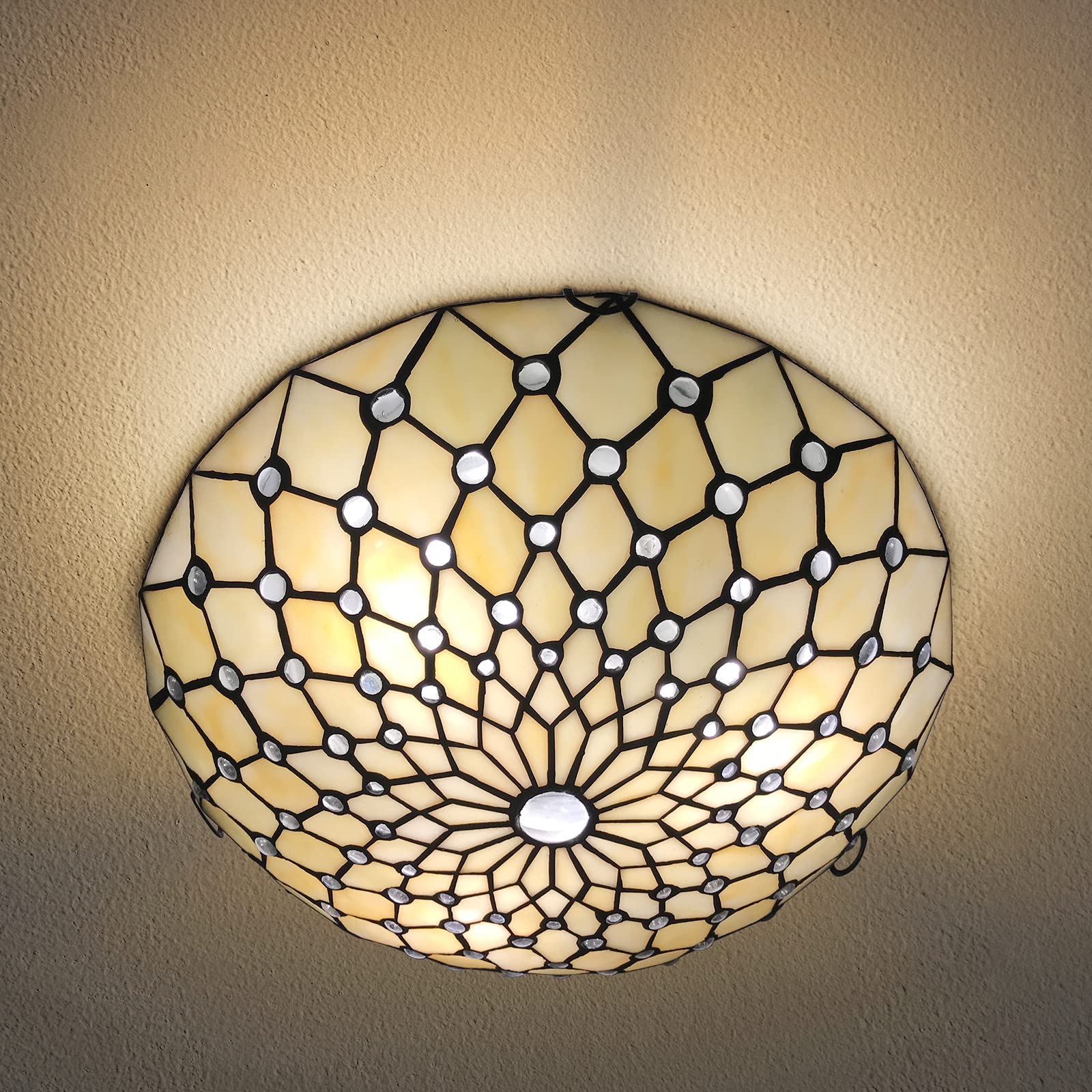 ARTZONE Tiffany Ceiling Light Flush Mount