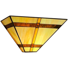 Thatyears Tiffany Style Wall Sconce Lamp-12'' Stained Glass Mission Tiffany Sconces Wall Lighting for Living Room Bedroom Corridor Hallway