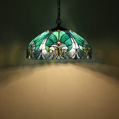 COTOSS Tiffany Pendant Light fixtures Hanging Lamp Stained Glass Light Decor for Dining Living Room Kitchen Island Study Hallway