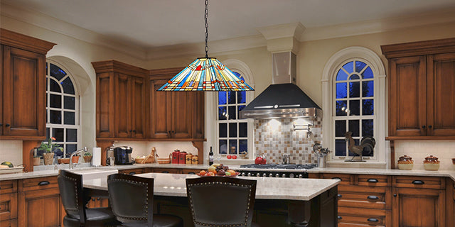 Tiffany hanging kitchen light on sale fixtures