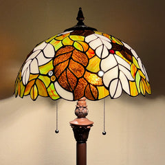 Tiffany Lamp 16" Large Stained Glass Floor Lamp for Living Room