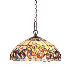 Capulina Tiffany Pendant Light Stained Glass Hanging Lamp