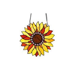 Capulina Sunflower Stained Glass Window Hangings