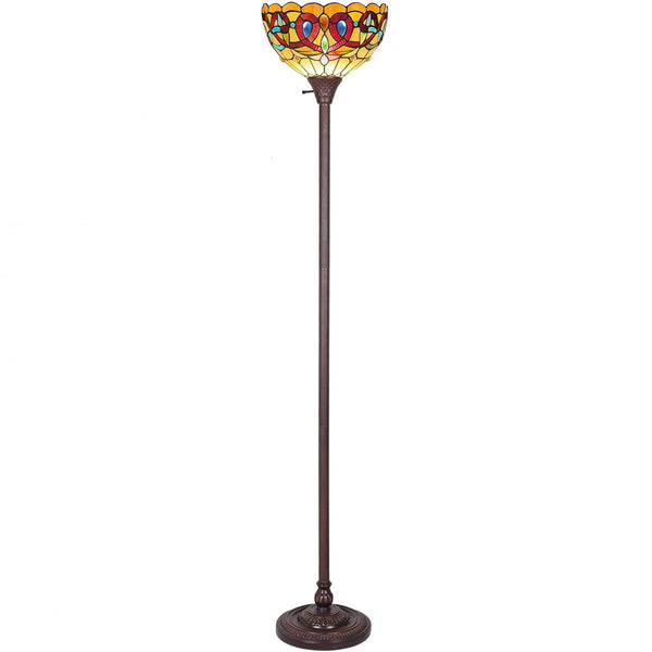 Capulina Floor Lamp Tiffany Torchiere Uplight 70