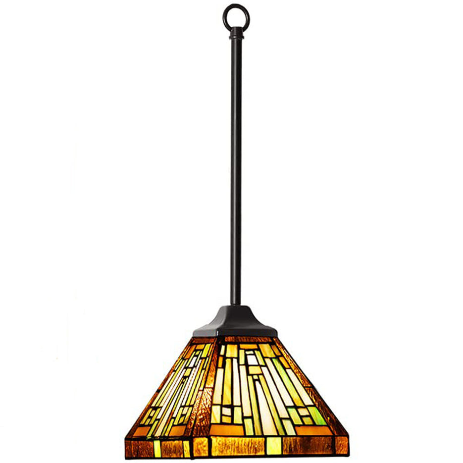 Capulina Tiffany Floor Lamp Tall Antique Mission Style Stained Glass S ...