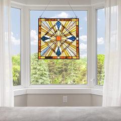 Capulina Mission Style Stained Glass Window Hangings