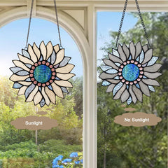 Capulina Sunflower Stained Glass Window Hangings Sun Flower