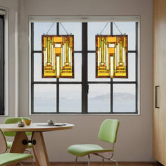 Capulina Mission Tiffany Style Stained Glass Window Hangings