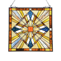 Capulina Mission Style Stained Glass Window Hangings