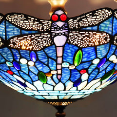 Capulina Tiffany Pendant Lights Ceiling Light Dragonfly Style