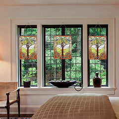 Capulina Tree of Life Stained Glass Window Hanging Window