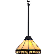 Capulina Tiffany Pendant Lights Wide Stained Glass Hanging Lamp Antique