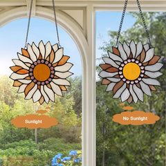 Capulina Sunflower Stained Glass Window Hangings