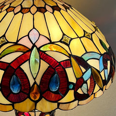 Capulina Tiffany Large Table Lamp 3-Light Desk Light